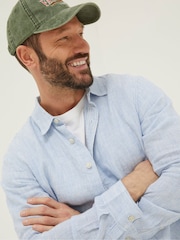 FatFace Blue Stripe Linen Shirt - Image 3 of 5