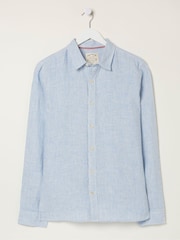 FatFace Blue Stripe Linen Shirt - Image 5 of 5