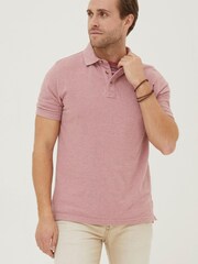 FatFace Pink Organic Pique Polo - Image 1 of 5