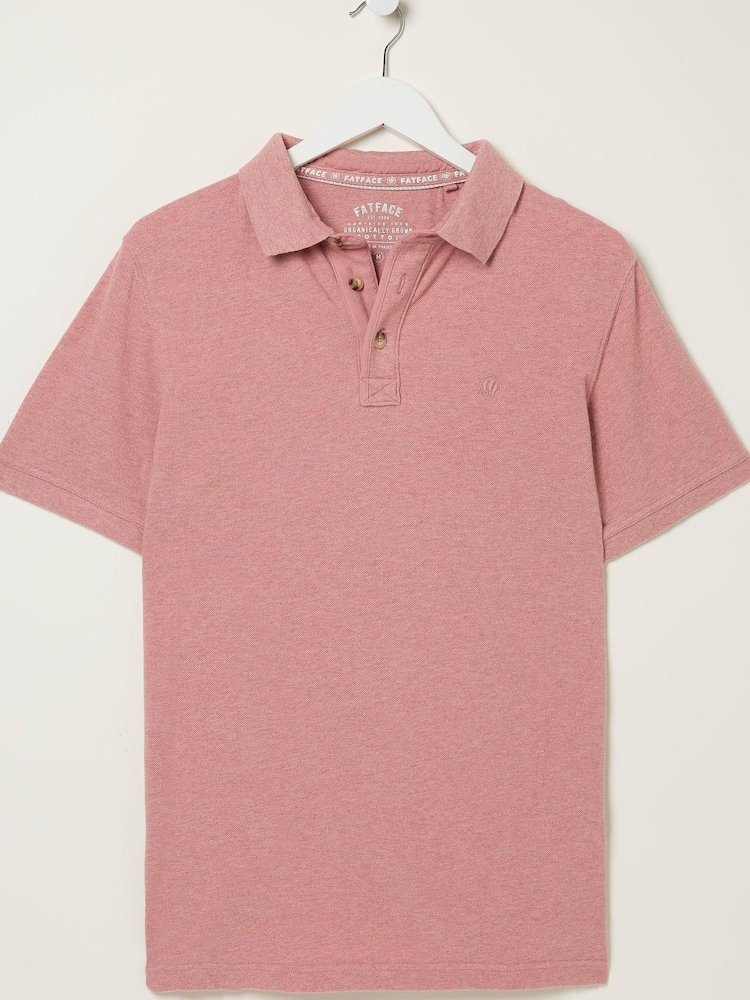FatFace Pink Organic Pique Polo - Image 5 of 5