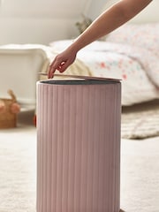 Blush Pink Stella Velvet Laundry Hamper - Image 2 of 10