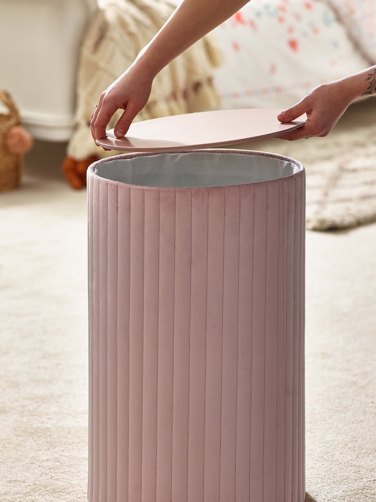 Stella Velvet Laundry Hamper - Image 3 of 10