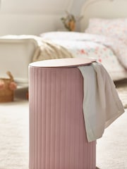 Blush Pink Stella Velvet Laundry Hamper - Image 5 of 10