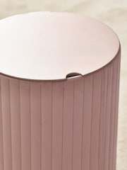 Blush Pink Stella Velvet Laundry Hamper - Image 9 of 10