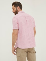 FatFace Pink Stripe Linen Shirt - Image 2 of 5