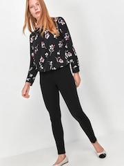 M&Co Leggings mit PU-Besatz, Schwarz - Bild 1 von 5
