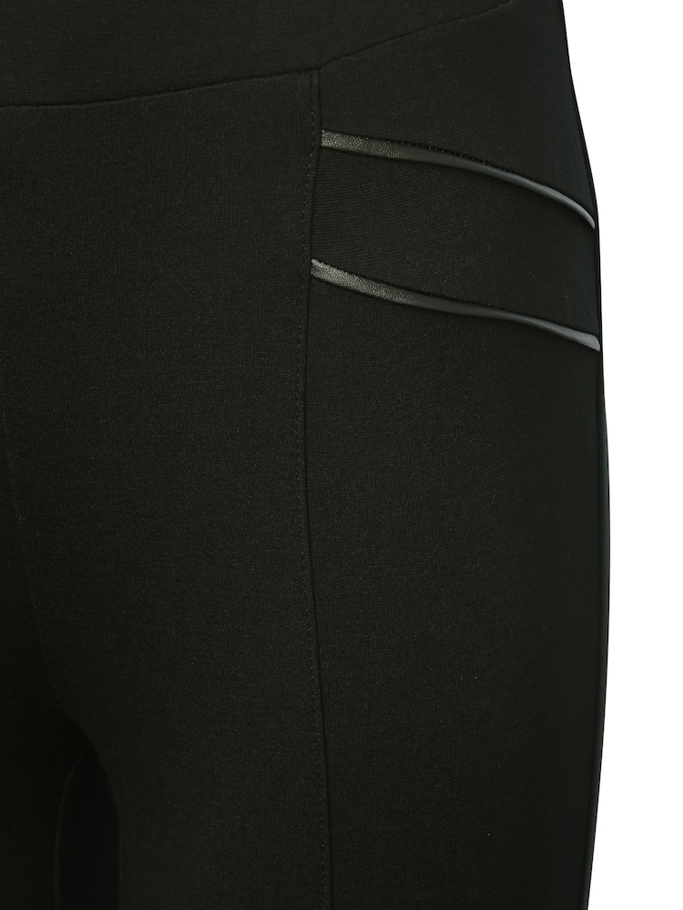 M&Co Leggings mit PU-Besatz, Schwarz - Bild 5 von 5