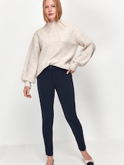 M&Co Blue Ponte Style Trousers - Image 1 of 5