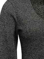M&Co Black Metallic Fibre Cut Out Jumper - Image 4 of 4