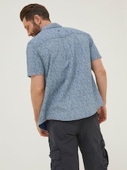 FatFace Blue Shell Print Shirt - Image 2 of 6