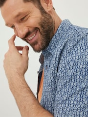 FatFace Blue Shell Print Shirt - Image 3 of 6