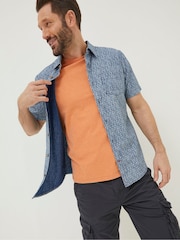 FatFace Blue Shell Print Shirt - Image 5 of 6