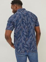 FatFace Blue Hibiscus Print Shirt - Image 2 of 6