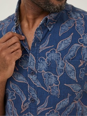 FatFace Blue Hibiscus Print Shirt - Image 3 of 6