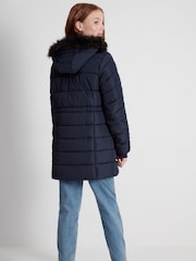 Kylie Teen Blue Faux Fur Hood Puffer Jacket - Image 2 of 6