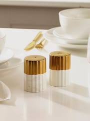 Gold/Marble Valencia Salt and Pepper Shaker Set - Image 1 of 3