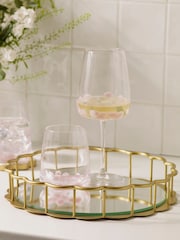 Gold Scalloped Metal Edge Mirror Tray - Image 3 of 5