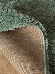 Dark Green Premium Cosy Shaggy Rug - Image 5 of 6