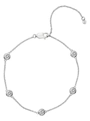 Hot Diamonds Silver Tone Tender White Topaz Intermittent Bracelet - Image 1 of 3