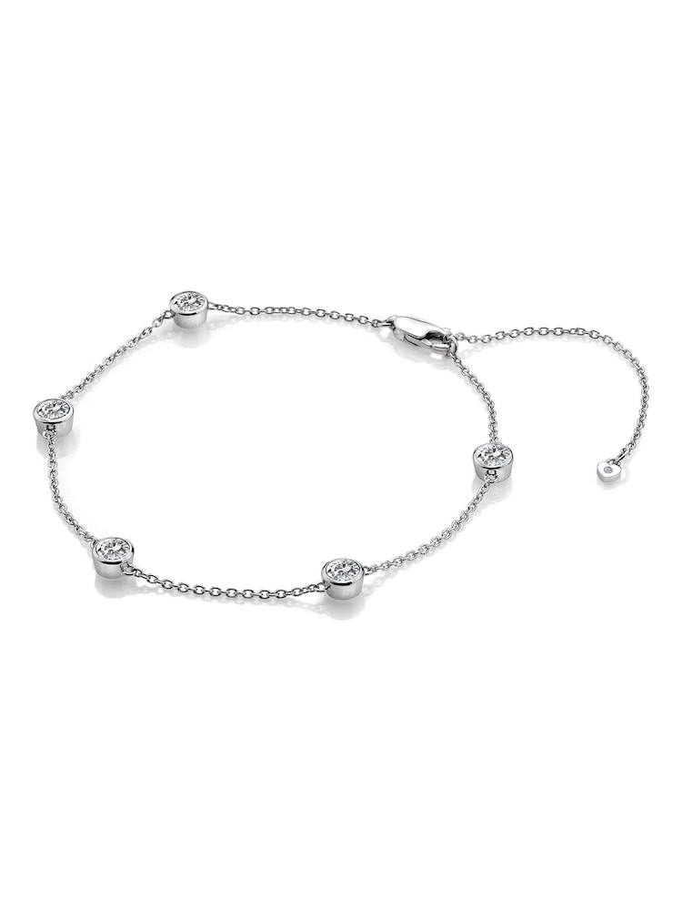Hot Diamonds Silver Tone Tender White Topaz Intermittent Bracelet - Image 2 of 3