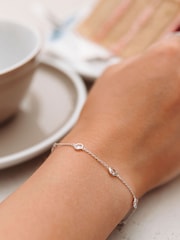 Hot Diamonds Silver Tone Tender White Topaz Intermittent Bracelet - Image 3 of 3