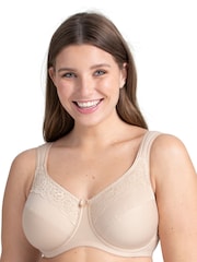 Miss Mary of Sweden Nude Cotton Now Minimiser Underwired Bra - Image 1 of 3