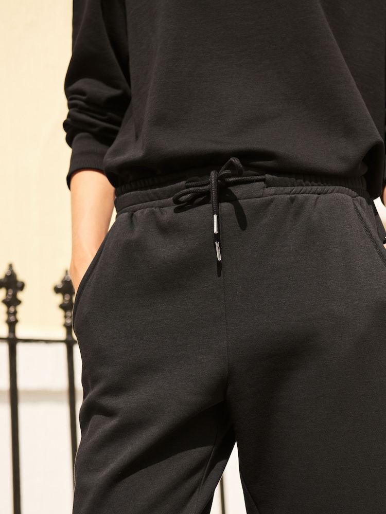 Noir - Pantalon de jogging en coton doux Blend basique en jersey - Image 3 of 5