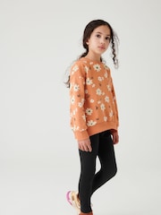 Black Cosy Fleece Lined Leggings (3-16yrs) - Image 3 of 5