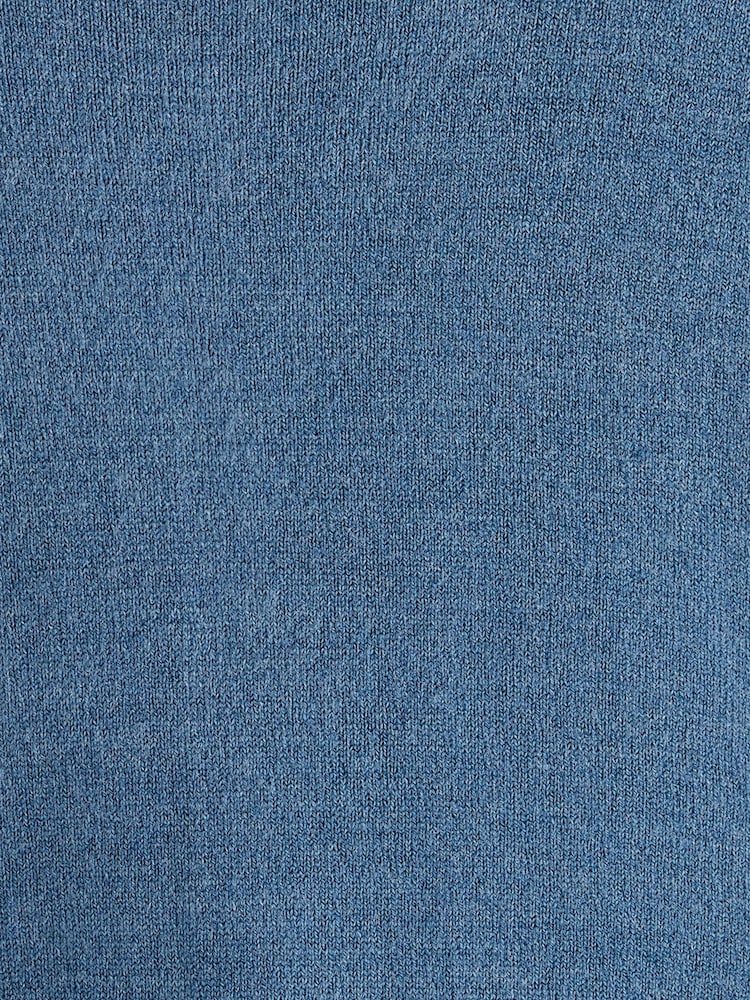 Mid Blue Crew Neck Regular Soft Touch Knit Jumper - Image 6 of 6