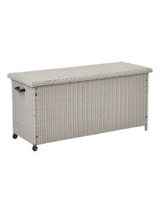 Pacific Stone Grey Small Rattan Effect Garden Cushion Storage Box - Image 3 of 8