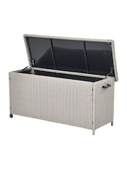 Pacific Stone Grey Small Rattan Effect Garden Cushion Storage Box - Image 5 of 8
