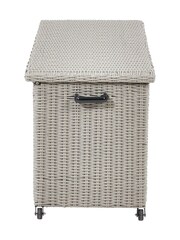Pacific Stone Grey Small Rattan Effect Garden Cushion Storage Box - Image 6 of 8