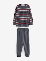 Marineblau/Burgunderrot - 3er-Pack Langarm-Pyjamas aus 100 % Baumwolle (3-16Jahre) - Bild 3 von 7