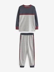 Marineblau/Burgunderrot - 3er-Pack Langarm-Pyjamas aus 100 % Baumwolle (3-16Jahre) - Bild 5 von 7