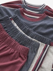 Marineblau/Burgunderrot - 3er-Pack Langarm-Pyjamas aus 100 % Baumwolle (3-16Jahre) - Bild 7 von 7