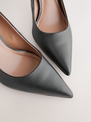 Black Standard/Wide Fit Forever Comfort® Leather Mid Court Shoes - Image 4 of 5