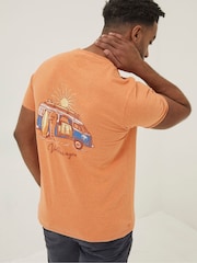 FatFace Orange Summer Surf T-Shirt - Image 2 of 5