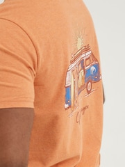 FatFace Orange Summer Surf T-Shirt - Image 3 of 5