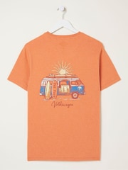 FatFace Orange Summer Surf T-Shirt - Image 5 of 5