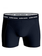 Bjorn Borg Blue and Grey Cotton Stretch Boxer 5 Pack - Image 3 of 6