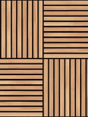 Hoopla Walls Oak Square Slat Wallpaper - Image 2 of 2