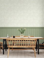 Hoopla Walls Sage Tongue And Groove Fern Wallpaper - Image 1 of 2