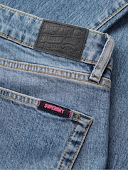 Superdry Light Blue Vintage Mid Rise Slim Flare Jeans - Image 7 of 7
