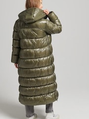 Superdry Green XPD Sports Longline Puffer Coat - Image 2 of 4