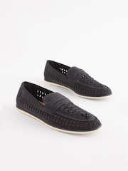 Navy Blue Weave Loafers - Image 2 of 7