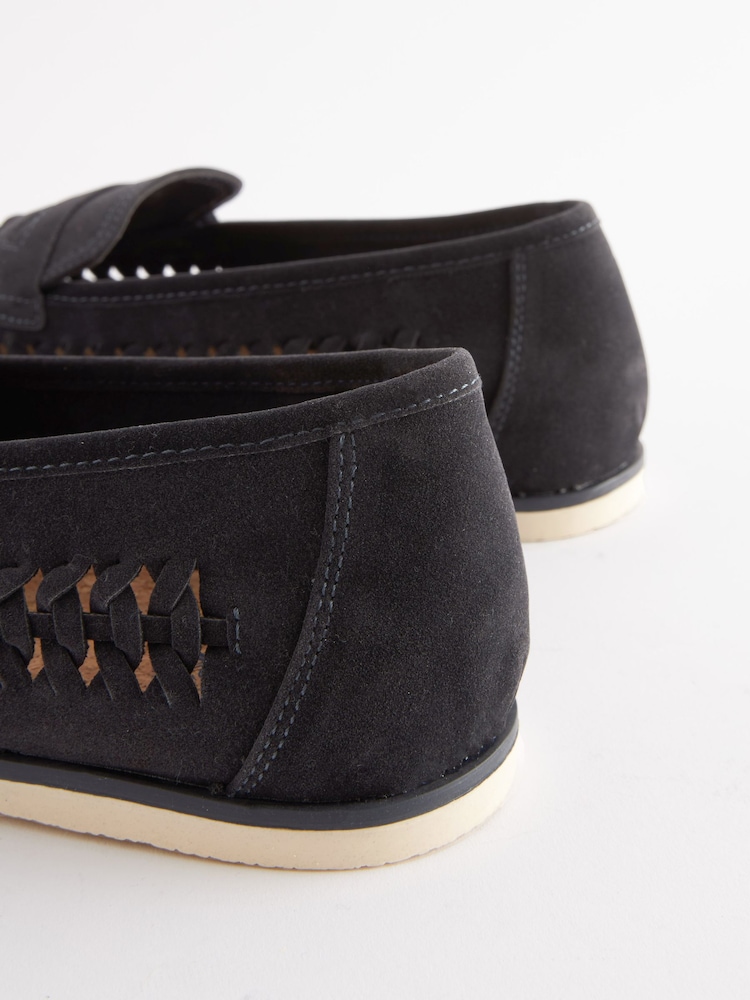 Navy Blue Weave Loafers - Image 7 of 7