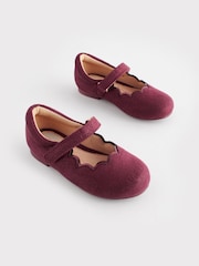 Red Shimmer Scallop Mary Jane Shoes - Image 1 of 5