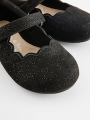 Black Shimmer Scallop Mary Jane Shoes - Image 4 of 5