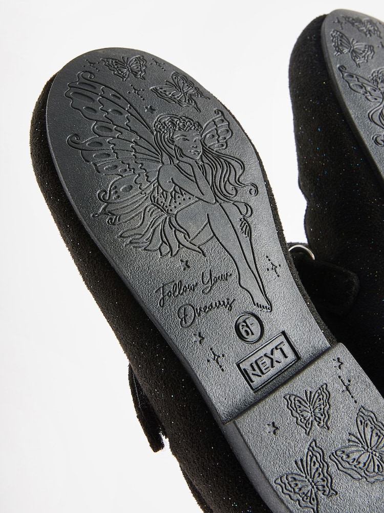Black Shimmer Scallop Mary Jane Shoes - Image 5 of 5