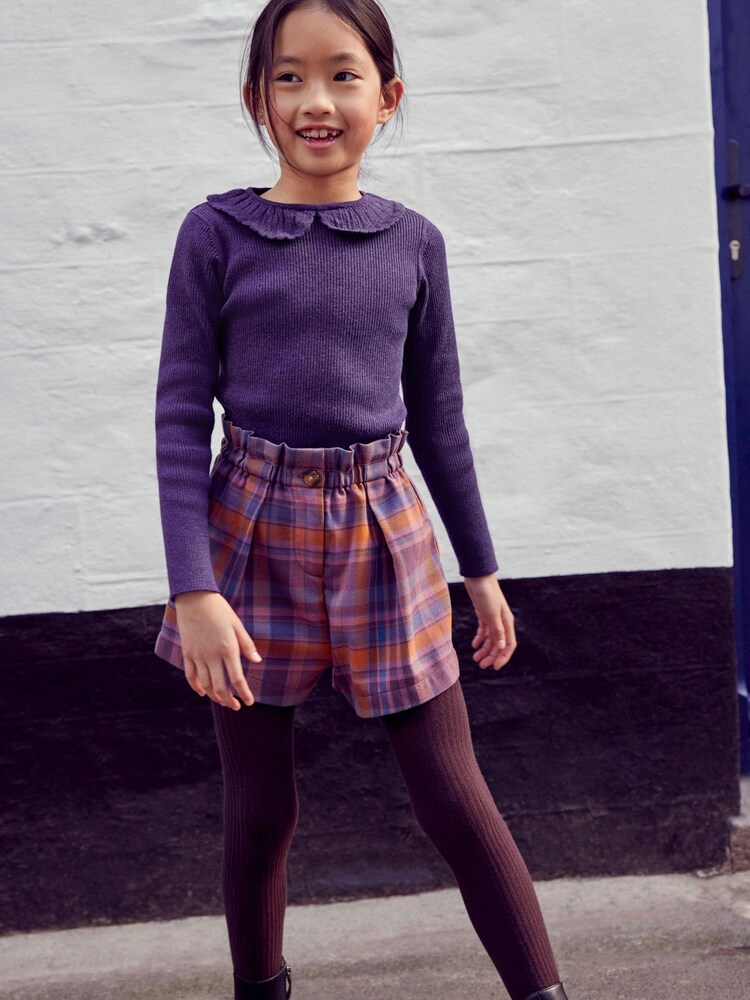 Lila - Karoshorts und Strumpfhose (3–16 Jahre) - Bild 1 von 3 Lila - Karoshorts und Strumpfhose (3–16 Jahre) - Bild 1 von 3